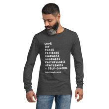 Load image into Gallery viewer, Fruits of the Spirit, Men&#39;s Long Sleeve Crewneck T-shirt
