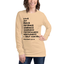 Load image into Gallery viewer, ruits of the Spirit, Women&#39;s Long Sleeve Crewneck T-shirt
