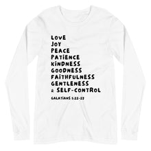 Load image into Gallery viewer, ruits of the Spirit, Women&#39;s Long Sleeve Crewneck T-shirt
