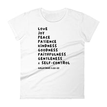 Load image into Gallery viewer, Fruits of Spirit Women&#39;s Short Sleeve T-shirt
